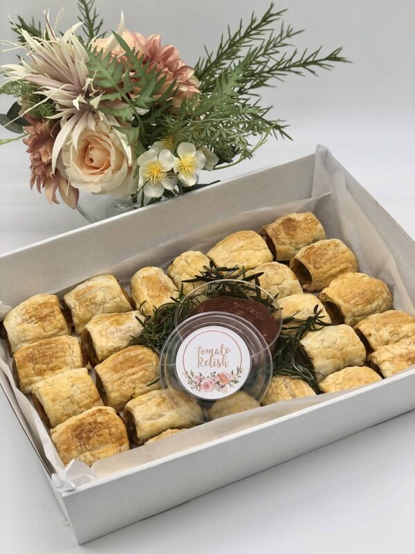 Beef Sausage Rolls with Tomato Relish